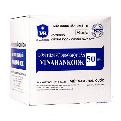 Bơm tiêm cho ăn hoặc tiêm 50cc vô trùng  Vinahancook