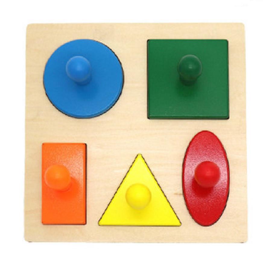 Bảng hình học có núm cầm Giáo cụ montessori