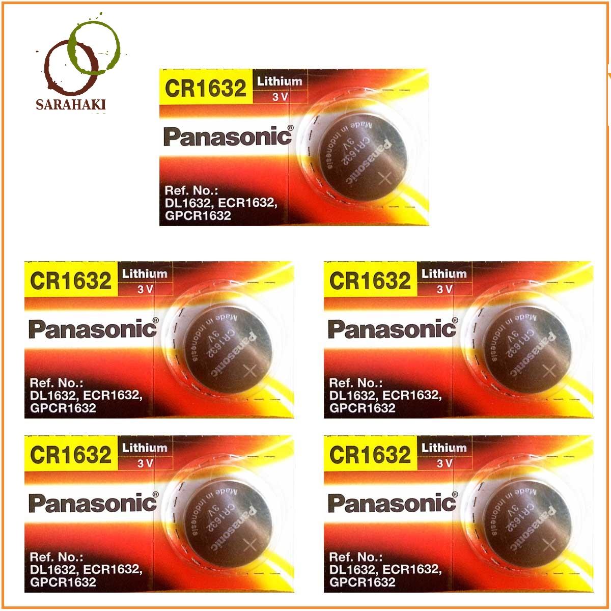 Combo 5 viên pin CR1632 Panasonic Lithium 3V chính hãng