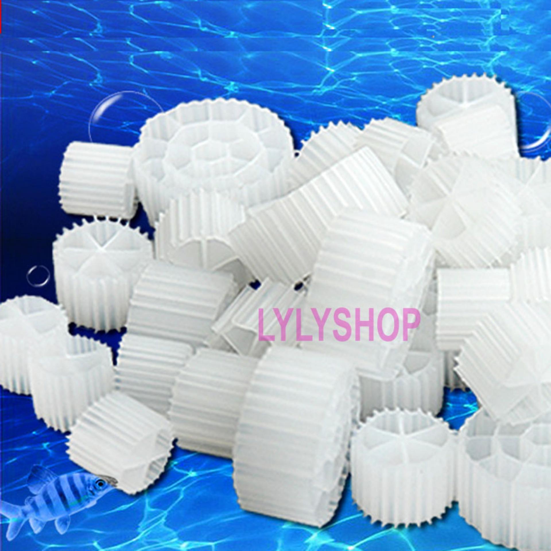 Hạt Kaldnes vật liệu lọc nước hồ cá, bể cá cảnh siêu sạch (100gr). Đường kính hạt = 1,5cm