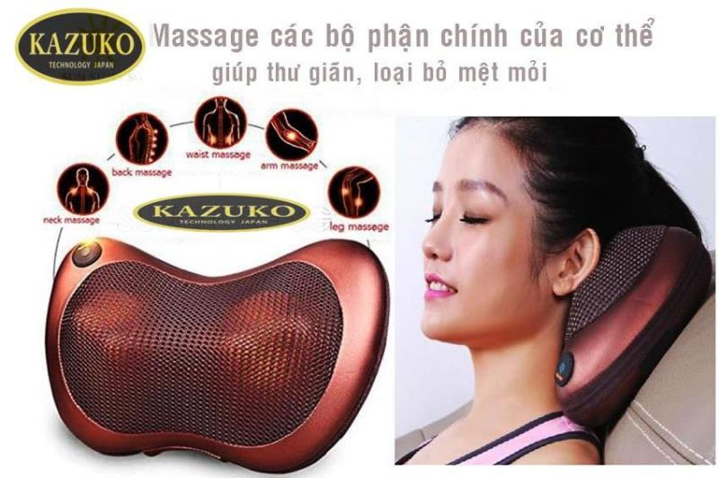 Gối Massage Hồng Ngoại Nhật Bản 6bi-12V Kazuko