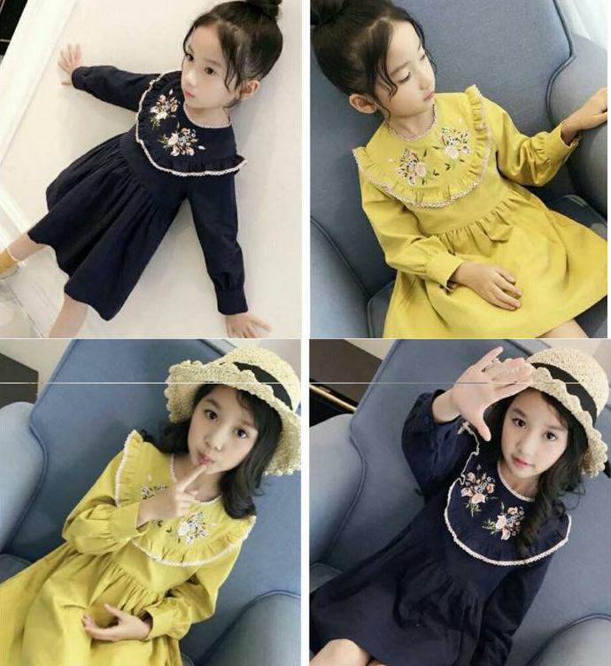 Combo 2 váy hoa nỉ da cá cho bé gái từ 1-5 tuổi
