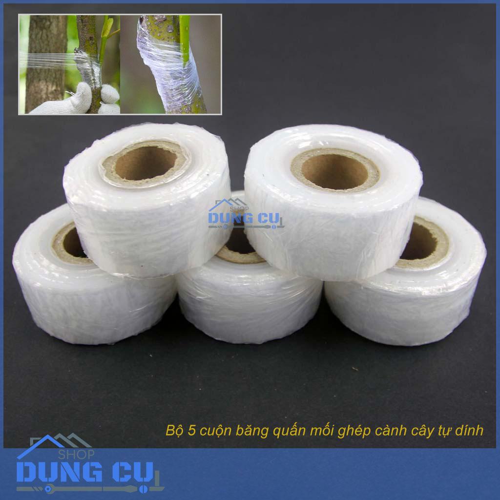 Bộ 5 cuộn băng quấn mối ghép cành cây tự dính lõi B