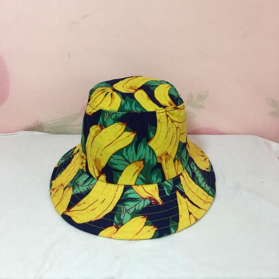 Nón Bucket họa tiết trái chuối