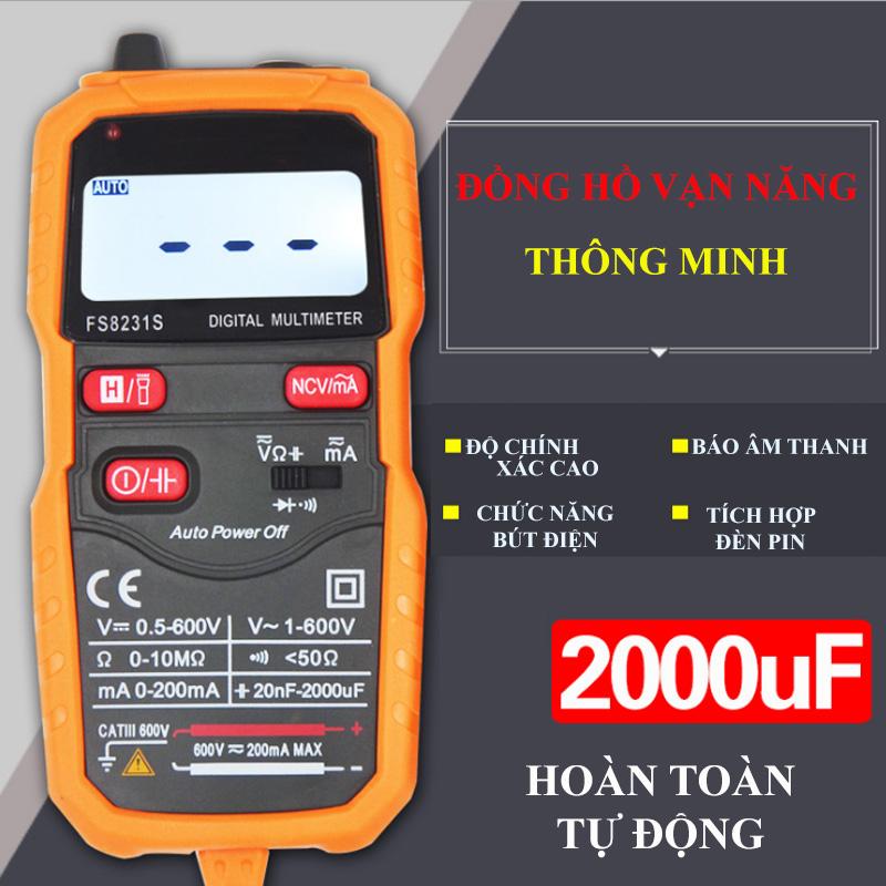 Dụng cụ cầm tay, đồng hồ vạn năng kỹ thuật số FS8231S độ chính xác cao - Hàng nhập khẩu
