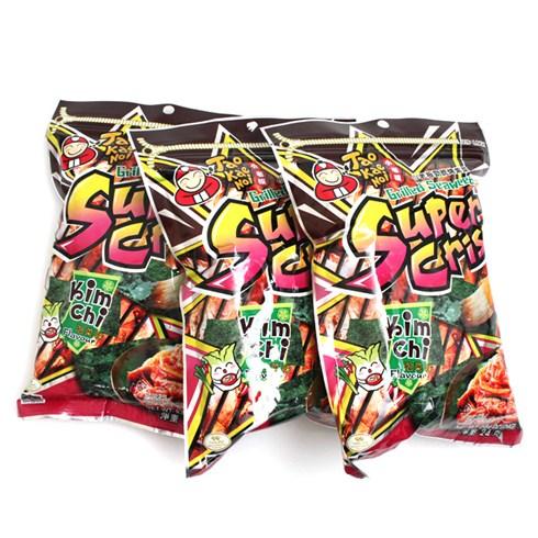SET 3 SNACK RONG BIỂN NƯỚNG SUPER CRISP VỊ KIM CHI 24G - TAO KAE NOI