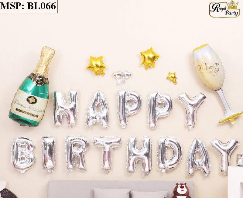 Bóng bay sinh nhật, bóng chữ happy birthday