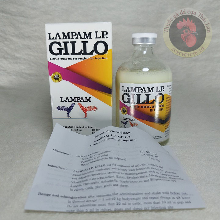 Gillo lampam - thuốc gà đá trị bách bệnh , trị bệnh tổng hợp - 1 chai / 100cc