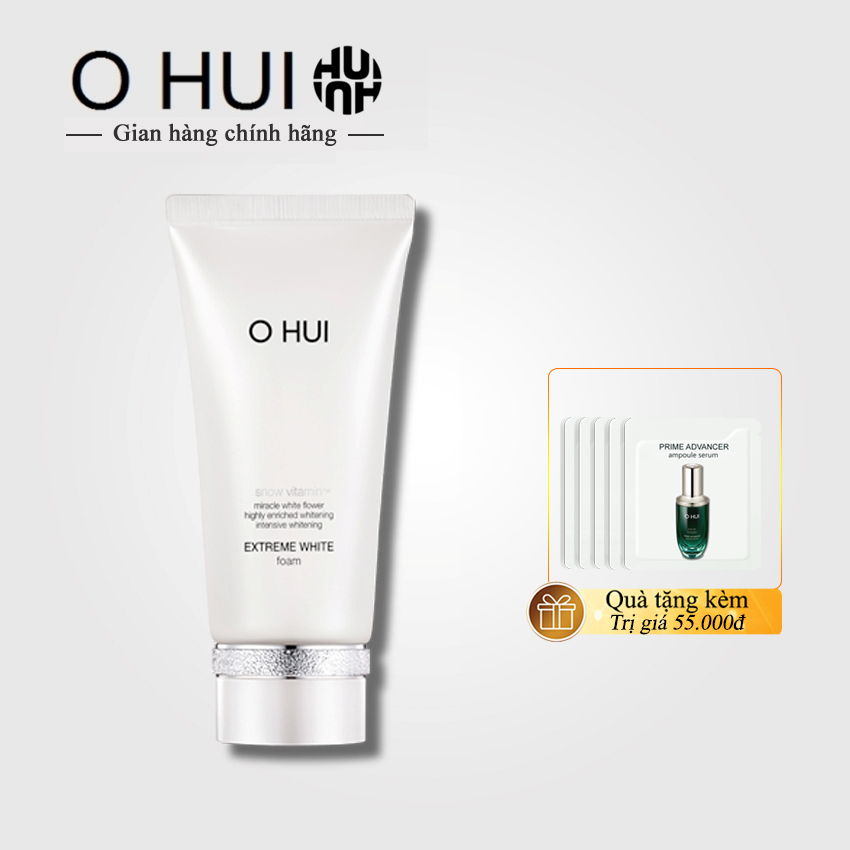 Sữa rửa mặt trắng da ohui extreme white foam 160ml - sữa rửa mặt ohui trắng da