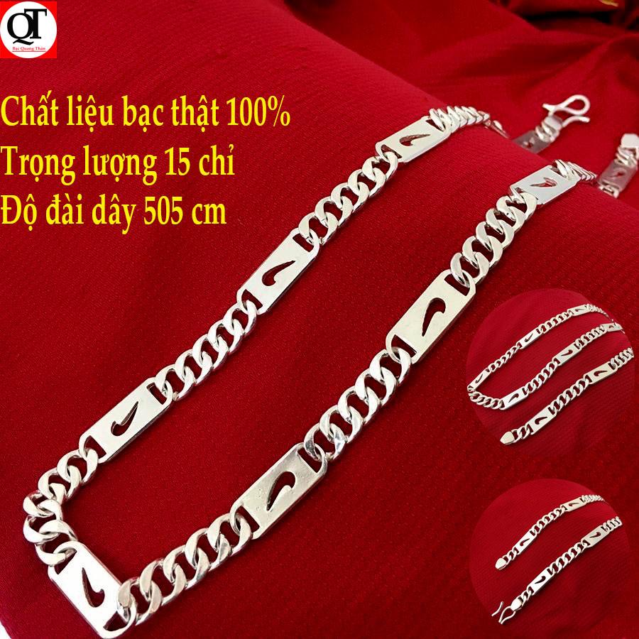 Vòng cổ nam BạcLIEN MINH - Dây chuyền nam bạc mắt NIKE chất liệu bạc thật 100% kiểu dây dẹp trọng lượng 15 chỉ , độ dài 55cm - LMDCNA42(bạc)