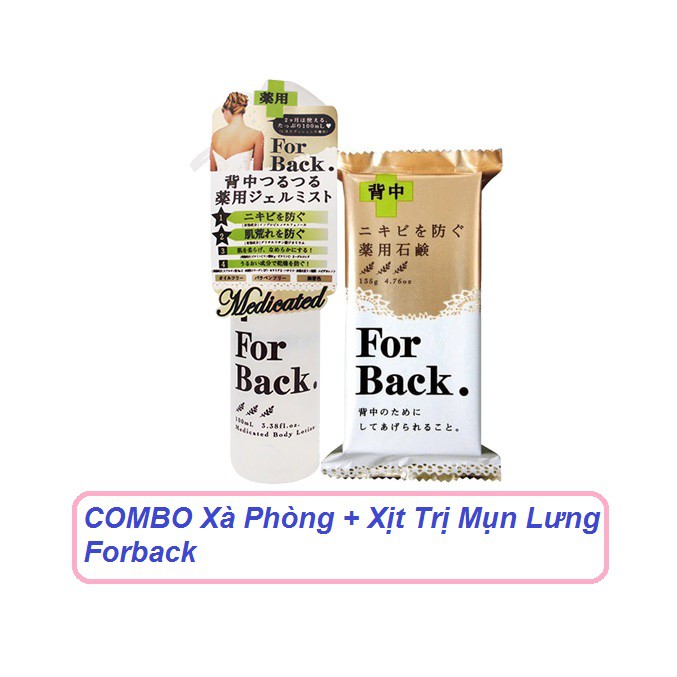Combo xà phòng + xịt trị mụn lưng forback