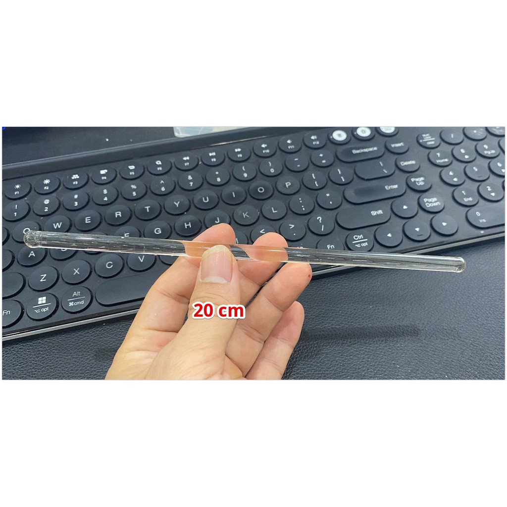 Đũa Thủy Tinh Khuấy Hóa Chất Chiều Dài 20 CM