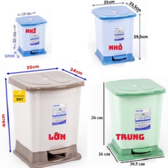 Thùng rác đạp duy tân đủ các size nhỏ - trung - lớn , cam kết chất lượng