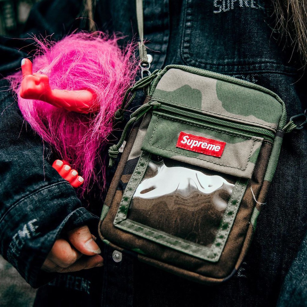 Túi trong suốt đeo chéo nam nữ supreme utility pouch ss19