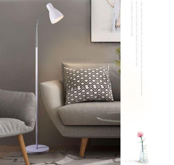 Đèn đứng - đèn đọc sách White Lamp Trắng có kèm bóng LED đui xoáy E27