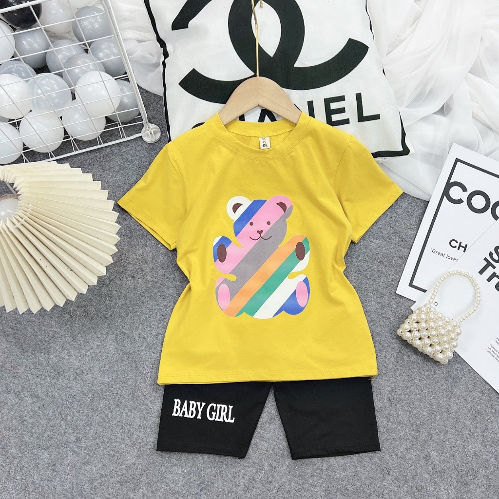 Bộ đồ bé gái-mẫu  QL10 chất vải mát thấm hút mồ hôi-mã QL10-shop nemokids - 7