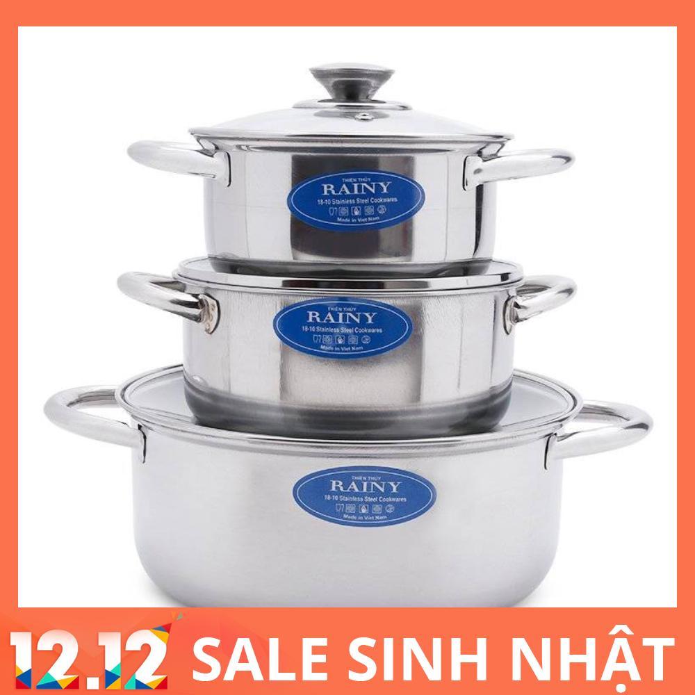 Bộ 3 nồi inox rainy rn 06 tt