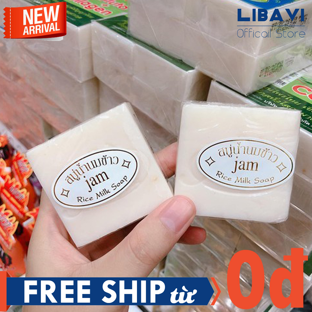 Combo 12 bánh xà bông cám gạo Thái Lan trắng da- Xà bông cục Thái Lan rửa mặt