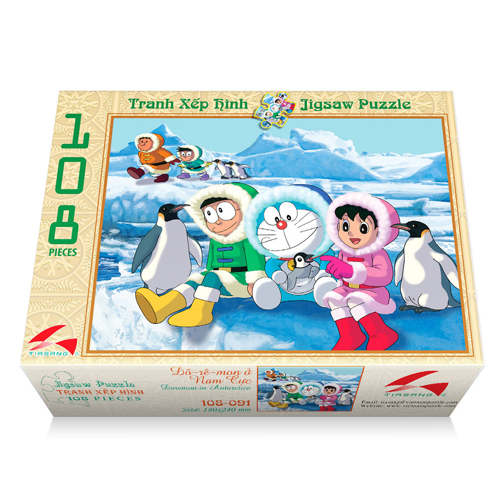 Tranh xếp hình 108 mảnh - đô-rê-mon ở nam cực