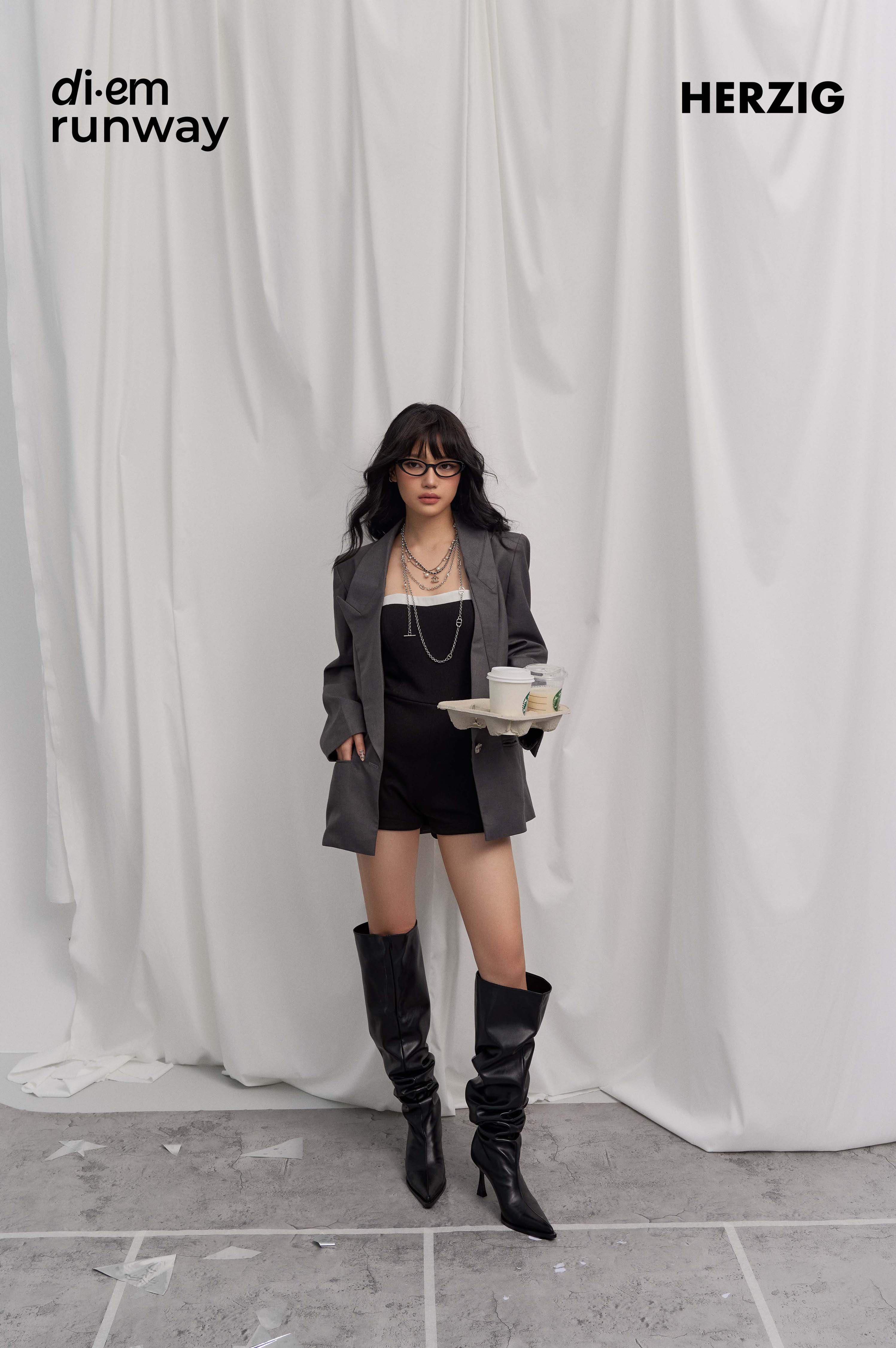 [HERZIG] CARPE BLAZER A3642 - Áo blazer oversize