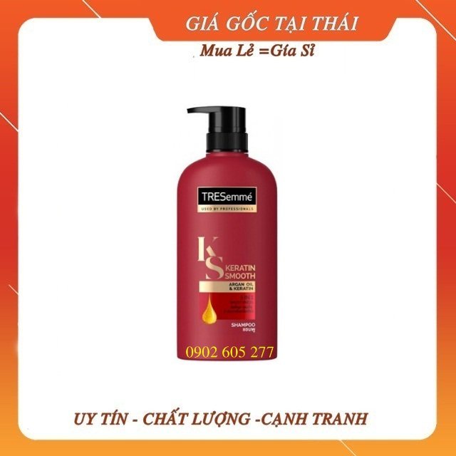 Dầu gội, dầu xả Tresemme Keratin Smooth màu đỏ 450ml Thái Lan