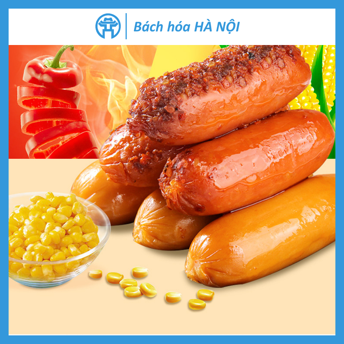 Xúc Xích Ngô Gà Heo Cay Ăn Liền Cute 36g