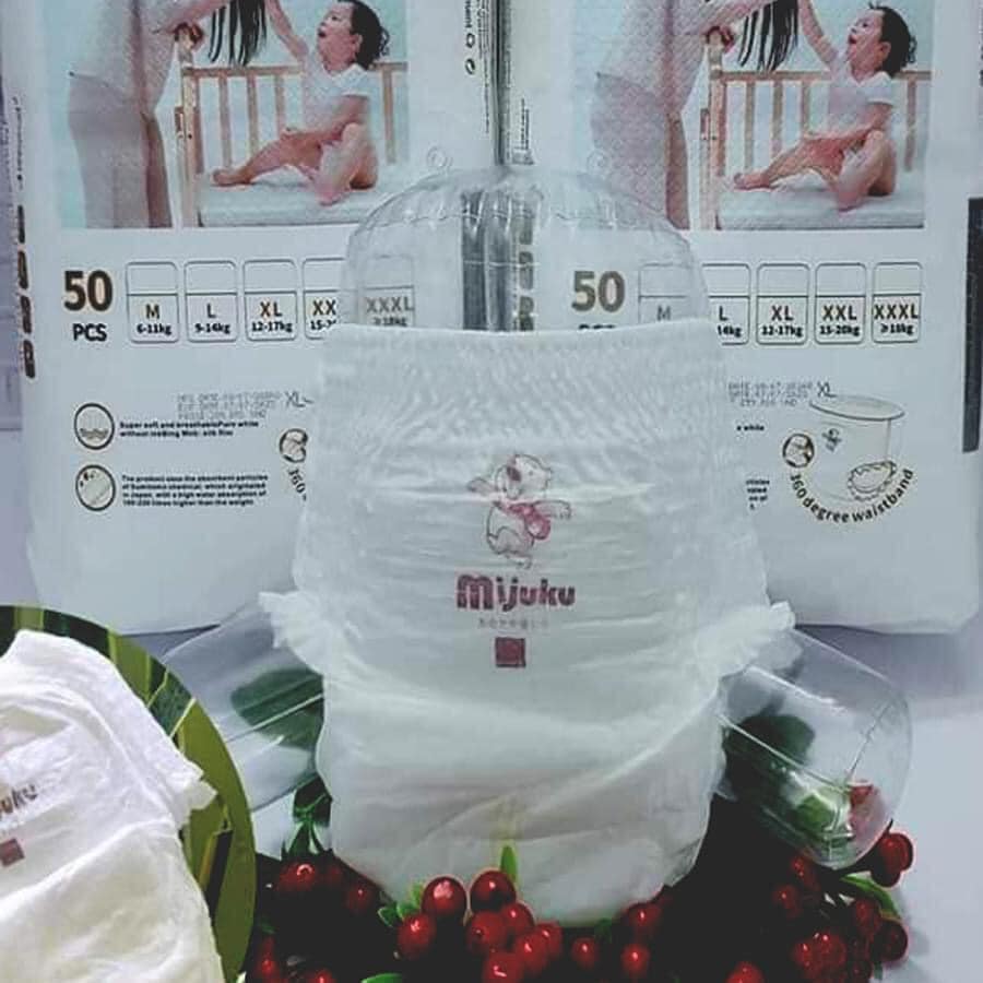 Bỉm mijuku 100 miếng m/l/xl/xxl/xxxl