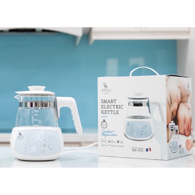 [BH 1 năm] Bình đun nước pha sữa đa chức năng Moaz Bebe MB-002 dung tích 1000ml
