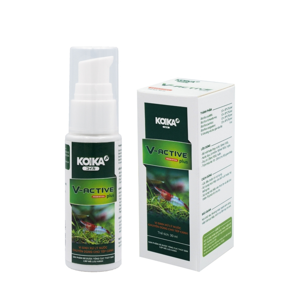 Vi Sinh KOIKA V-ACTIVE PLUS 30ML (Chuyên Dụng Cho Tép Cảnh)