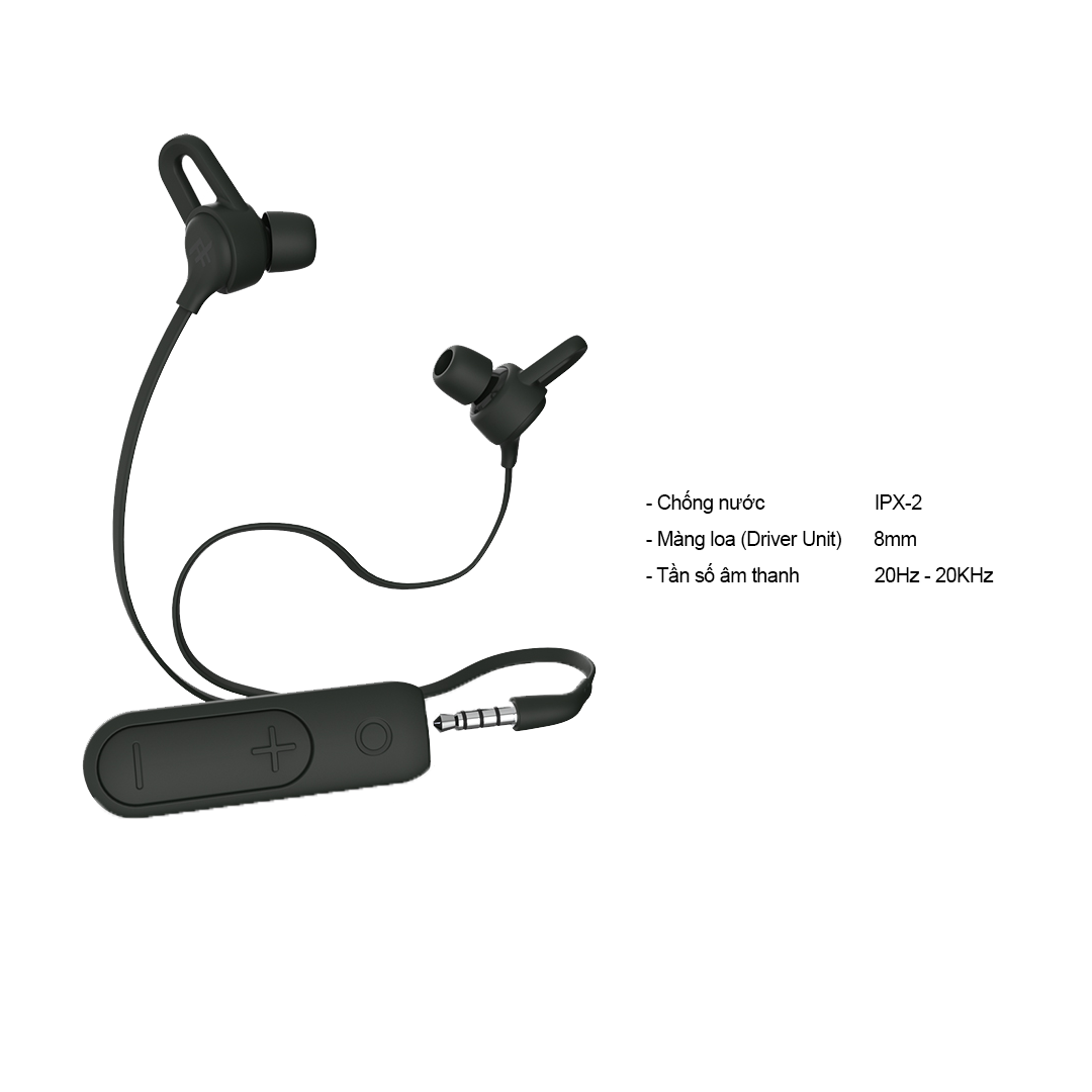 Tai nghe iFrogz không dây Sound Hub Sync - Tich hợp remote/mic, ngàm kẹp nam châm chống rối, khả năng kháng nước nhẹ