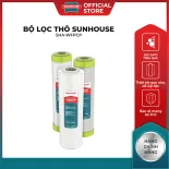 Bộ lõi lọc thô Sunhouse SHAWFPCP - Combo 3 Lõi PP 5µm – Lõi GAC – Lõi PP 1µm - Sản xuất tại Việt Nam