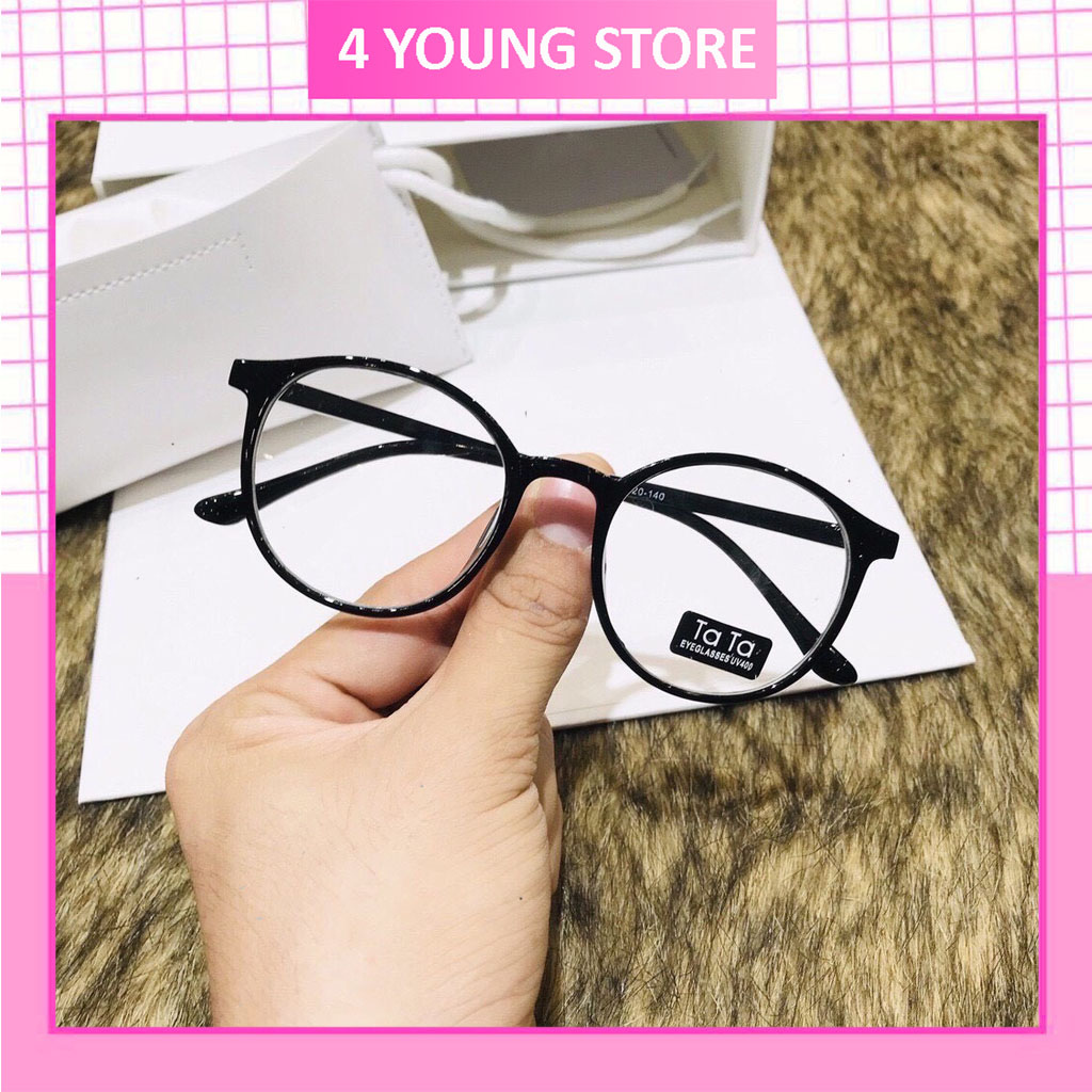 Kính giả cận thời trang mắt kính không độ bảo vệ mắt chống tia UV, kính gọng cận thay được tròng cận, kính mắt thời trang nam nữ hot nhất năm 2020 4 Young Sotre 055