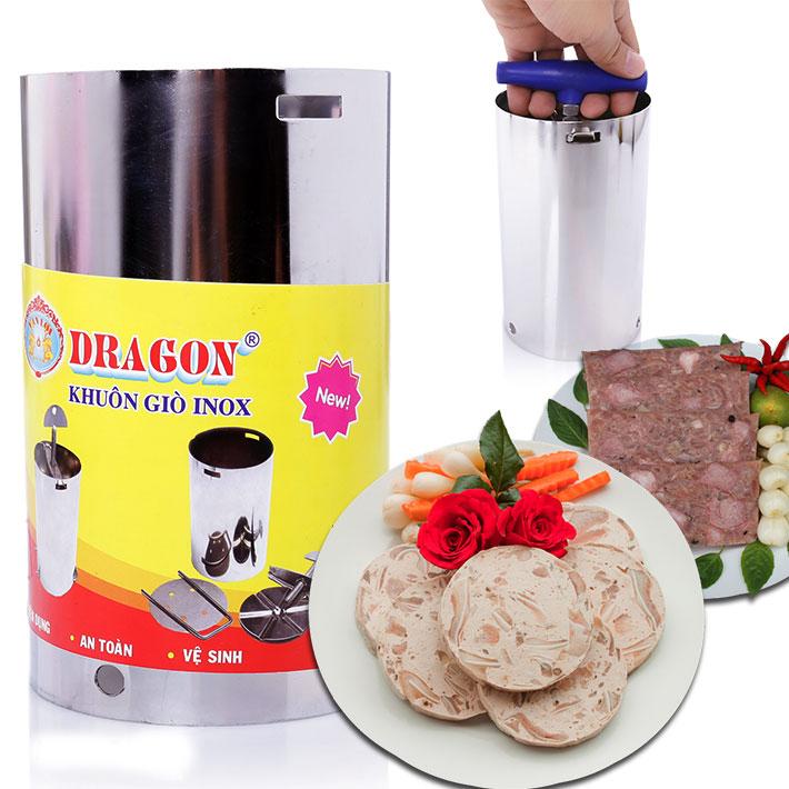 Khuôn làm giò chả 1/2 kg inox 304 sáng bóng dragon