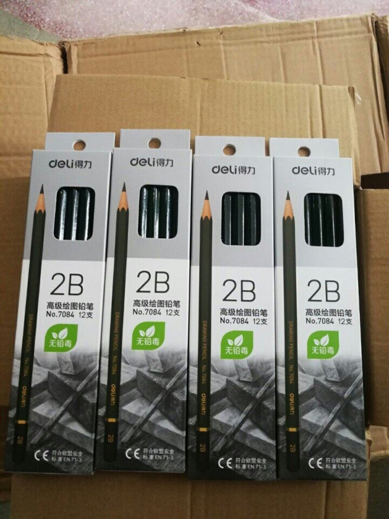 Bút chì Deli 2B hộp 12c cho bé,  hộp 12 chiếc bút chì cho bé, bút chì đẹp sắc nét, bút chì đi học cho bé