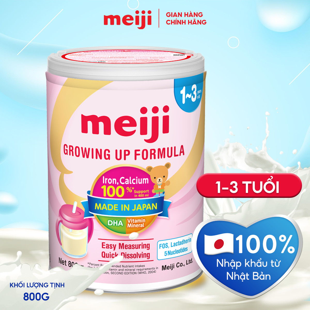 Sản Phẩm Dinh Dưỡng Công Thức Meiji Growing Up Formula - Nhập khẩu chính hãng