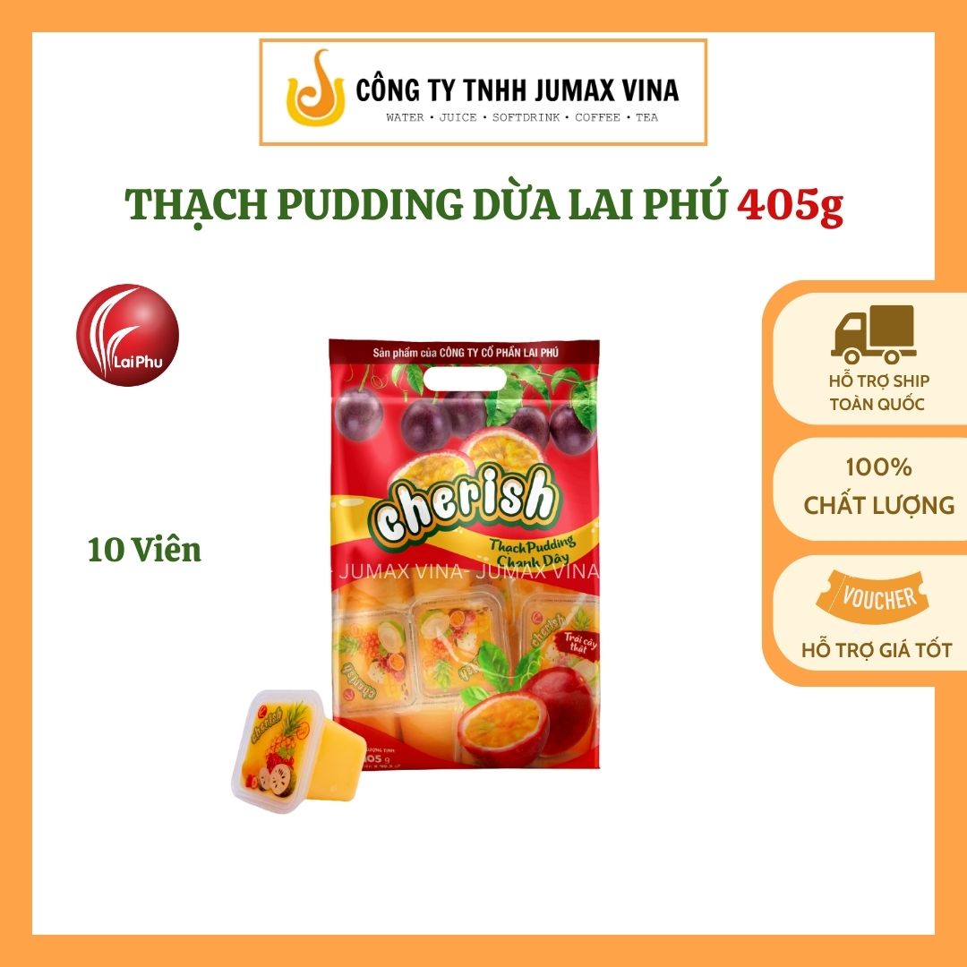 Thạch trái cây chanh dây Lai Phú thơm ngon 405g