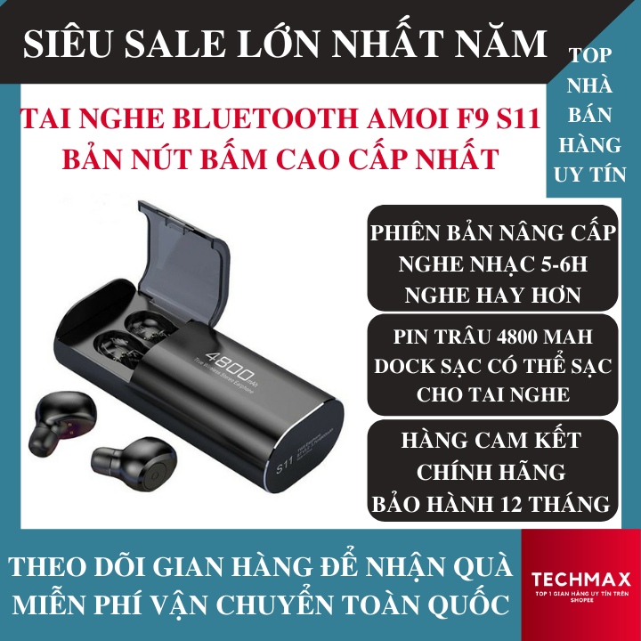 Tai nghe bluetooth F270 Bản Pro Pin Trâu Nút Bấm Và Nút Cảm Ứng Công Nghệ 5.0 Bluetooth, Tai nghe bluetooth không dây, Tai nghe không dây, Tai nghe bluetooth