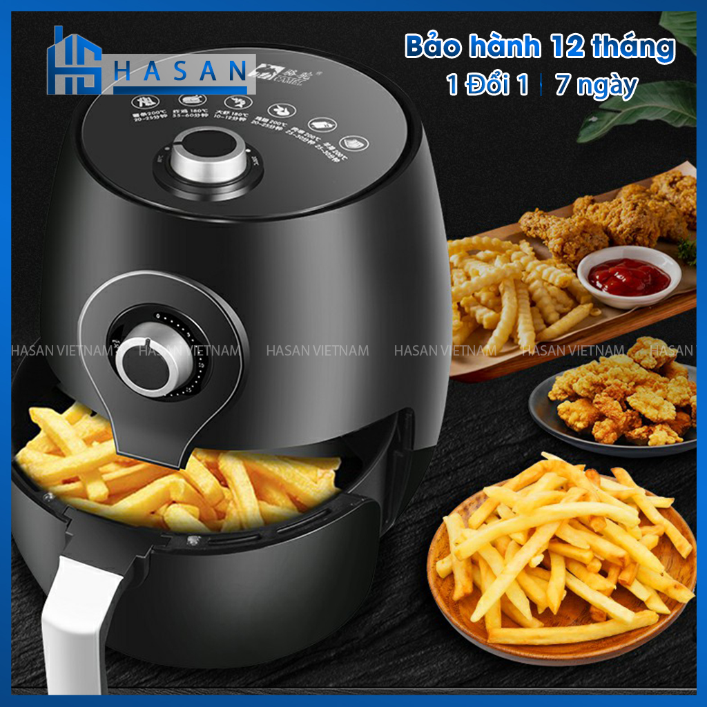 Nồi chiên không dầu camel 6 lít - lò bếp nồi chiên nướng không ko k dầu air fryer camel - hasan việt nam