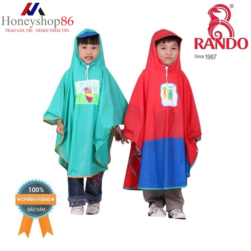 Áo mưa bướm trẻ em rando cppm-07 size 2 : 0.9 – 1.05 m dành cho bé có chiều cao từ 0.9 - 1.05 hơeyshop86