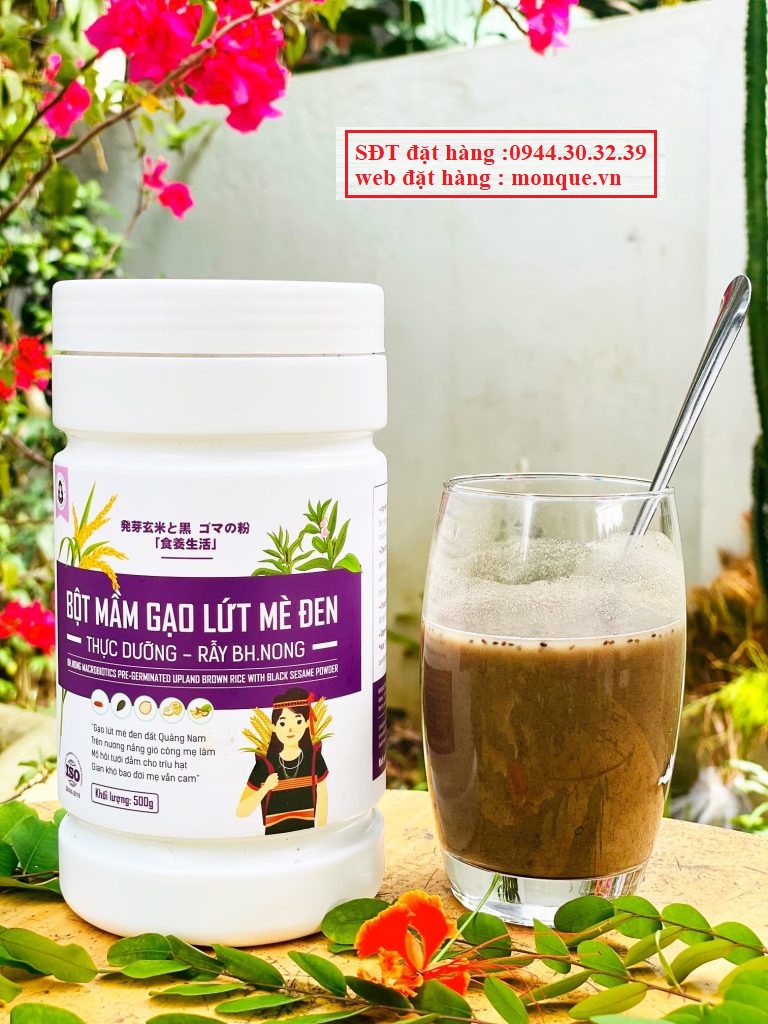 Bột mầm gạo lứt mè đen bh.nong giúp đẹp da, khỏe dáng, thay thế bữa sáng