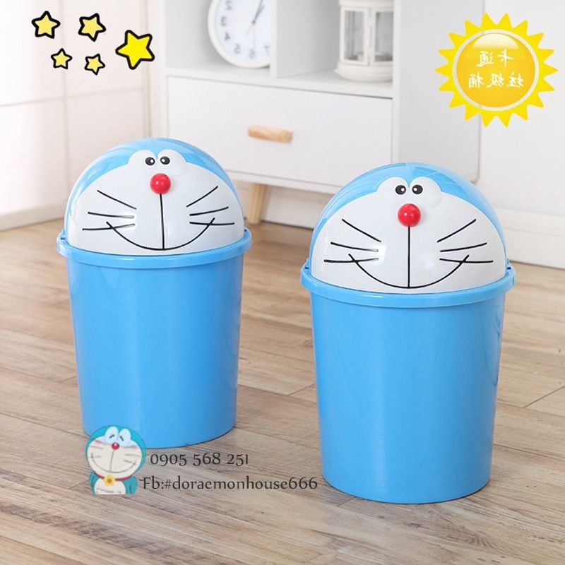 💎thùng rác nắp lật doremon