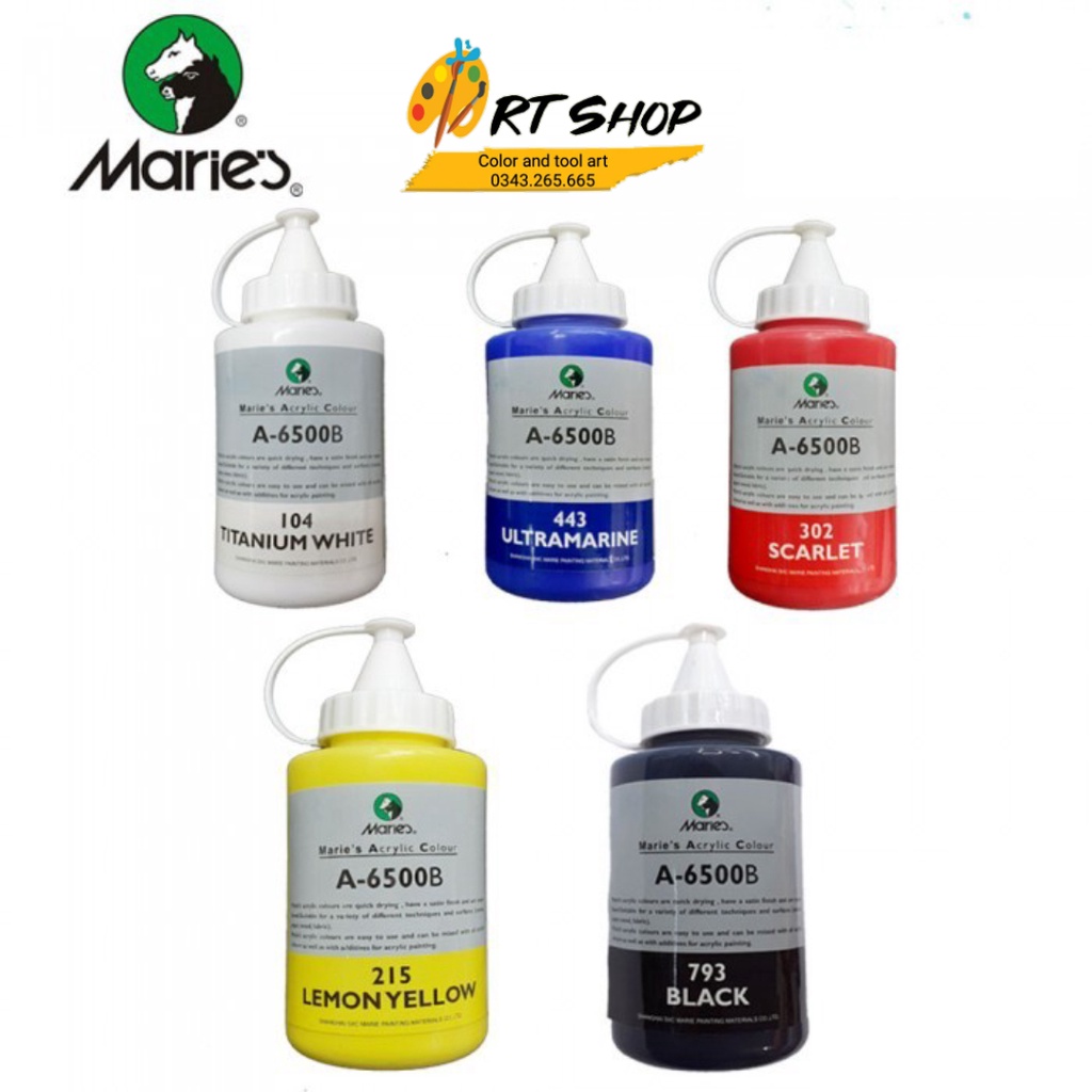 Màu acrylic Maries bình bóp 500ml
