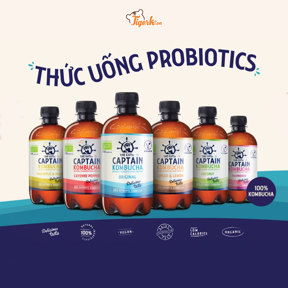 Trà kombucha hữu cơ - the gutsy captain