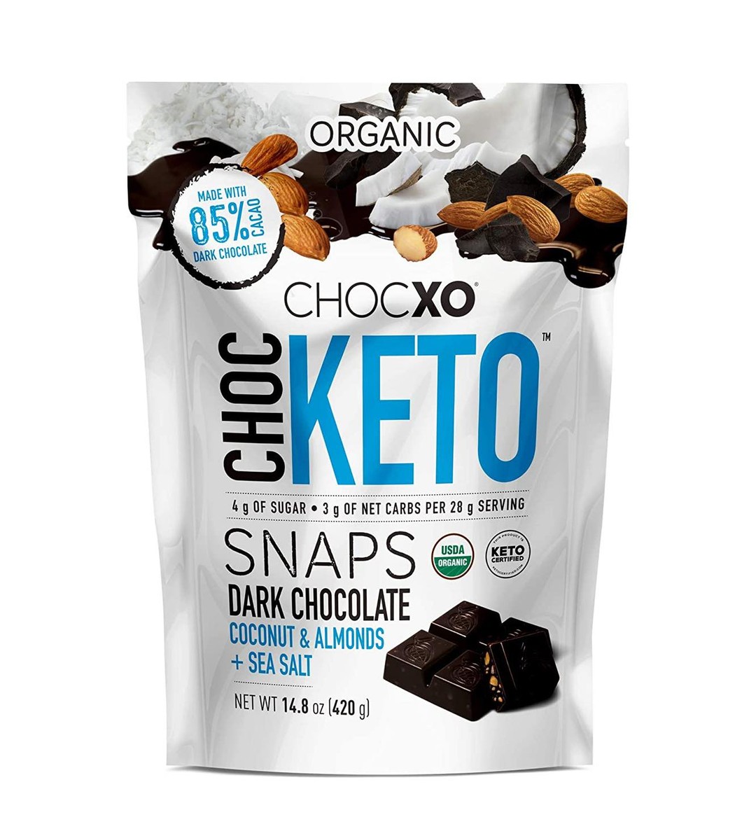 Sô cô la đen hạnh nhân và dừa keto chocxo dark chocolate 420g