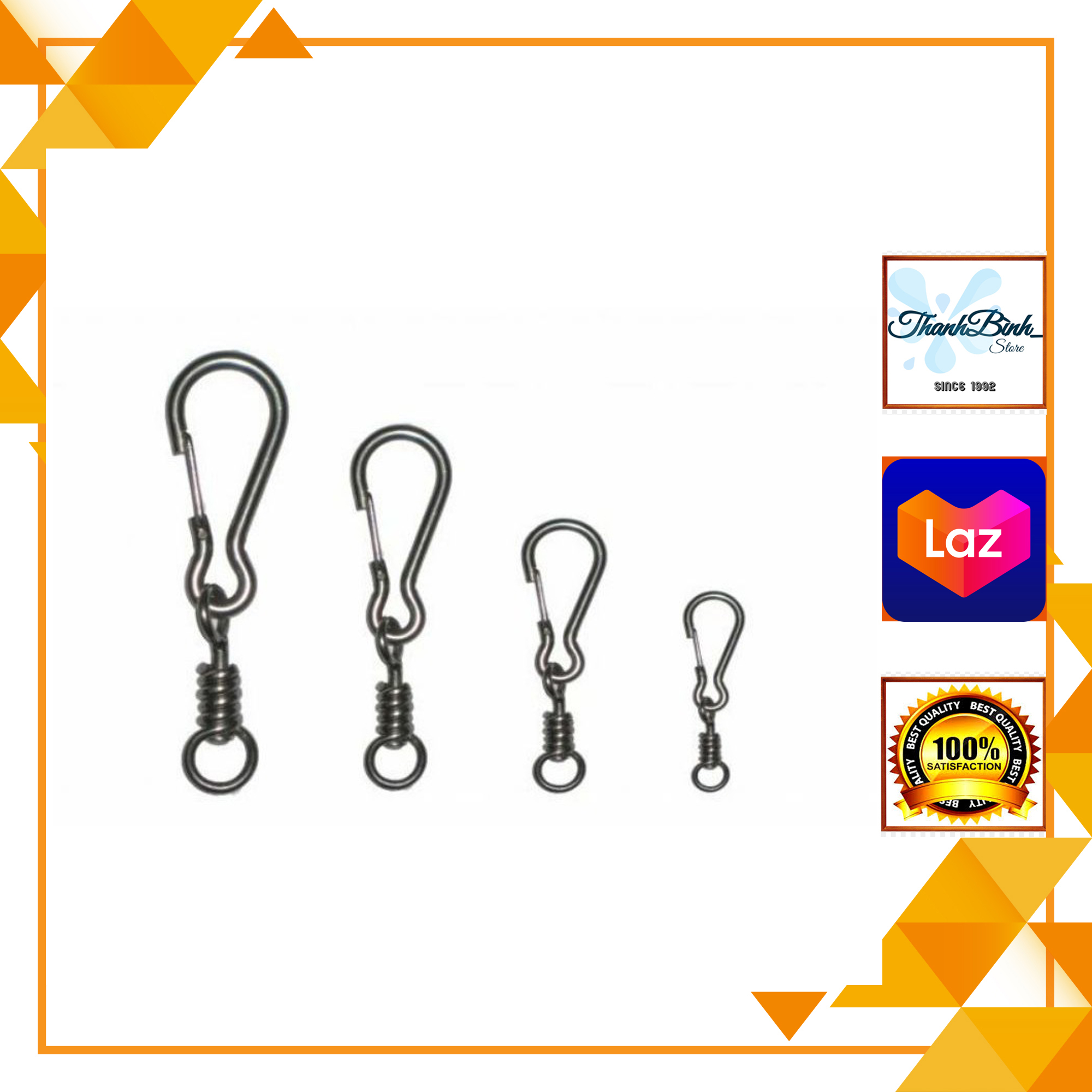 Móc chó inox/ khoá cổ chó/ móc xích inox chống xoắn