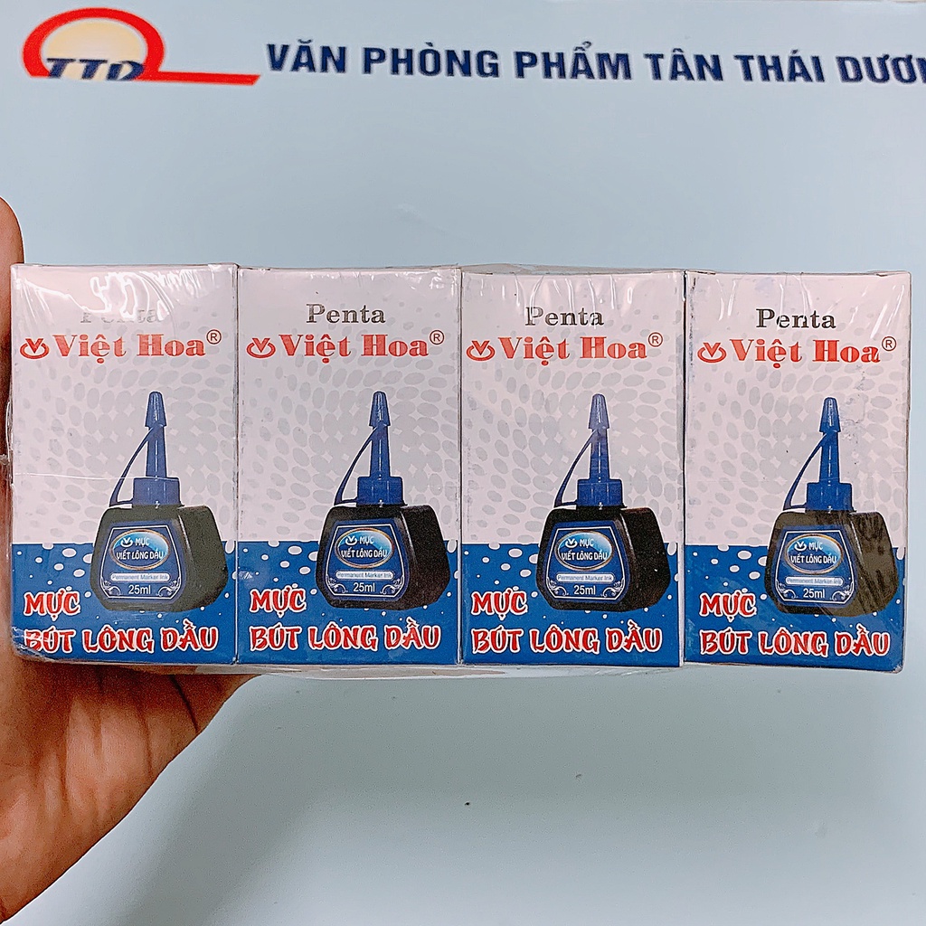Mực bút lông dầu 3 màu - xanh/ đỏ/ đen