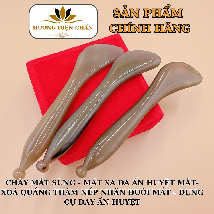 Chày mắt sừng - mát xa da ấn huyệt mắt- xoá quầng thâm nếp nhăn đuôi mắt - dụng cụ day ấn huyệt
