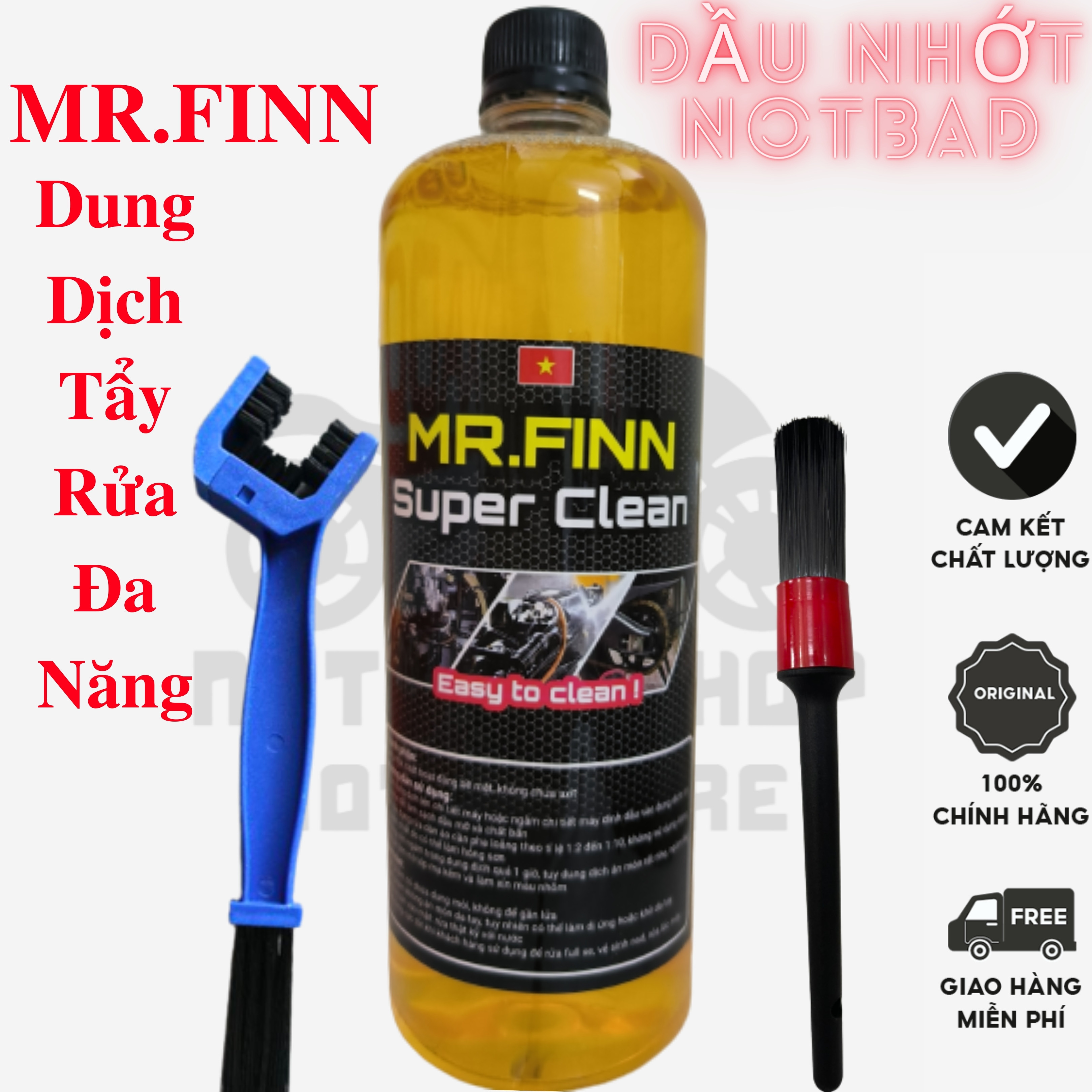 Dung dịch tẩy rửa đa năng mr.finn super clean 500ml,1l - hàng chính hãng