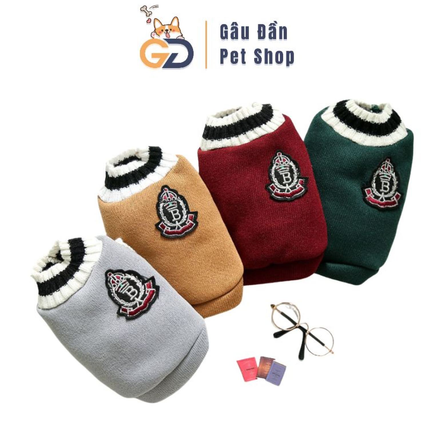 Áo chó mèo - áo len cao cấp cho chó mèo ,có size lớn