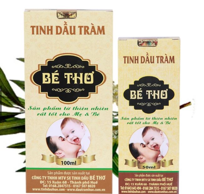 Tinh dầu tràm Bé Thơ chai xanh, vàng 50ml/ 100ml , dầu tràm Huế cho bé